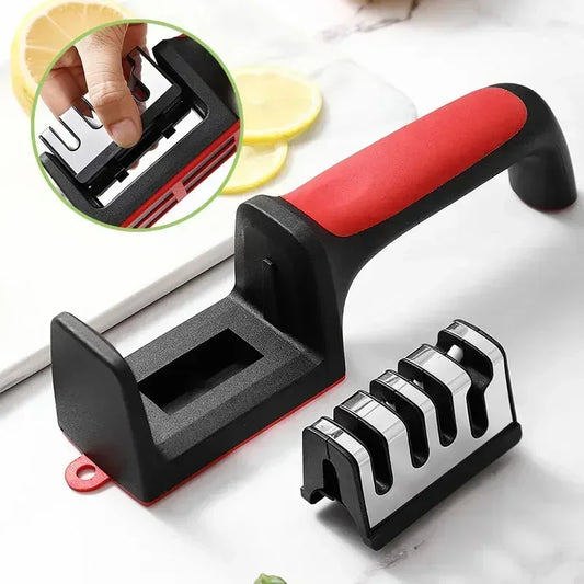 Afilador de Cuchillos de Cocina 3 en 1 con Base Antideslizante