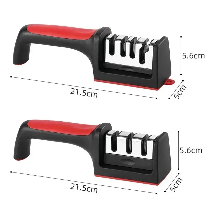 Afilador de Cuchillos de Cocina 3 en 1 con Base Antideslizante