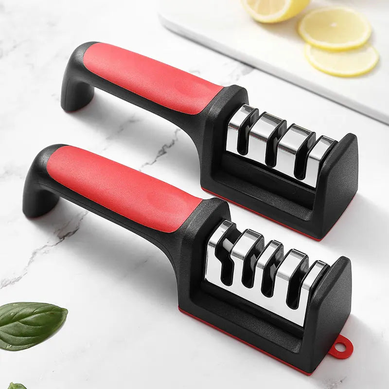 Afilador de Cuchillos de Cocina 3 en 1 con Base Antideslizante